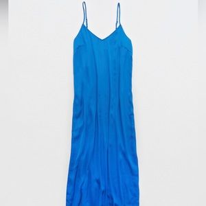 Aerie Satin Midi Slip Size Small